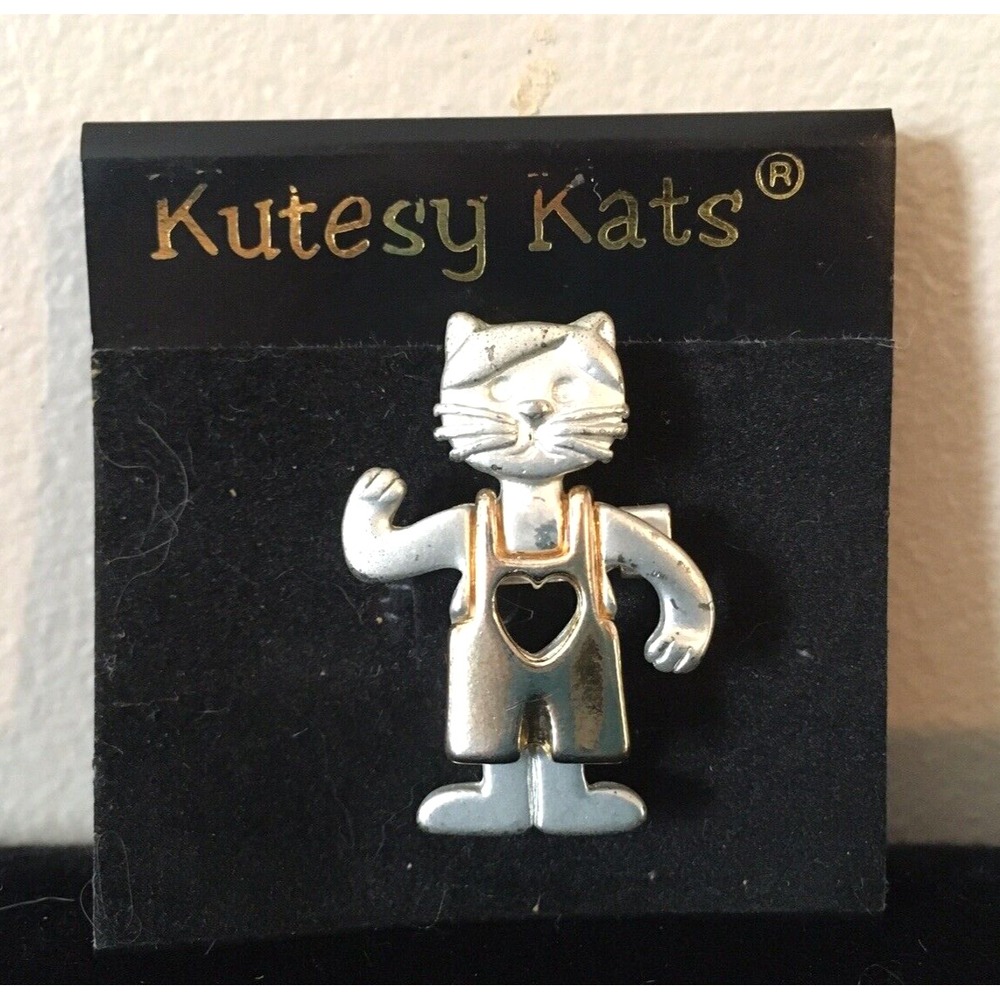 KUTESY KATS Cat Pin Brooch - So Cute and Hard to Find!